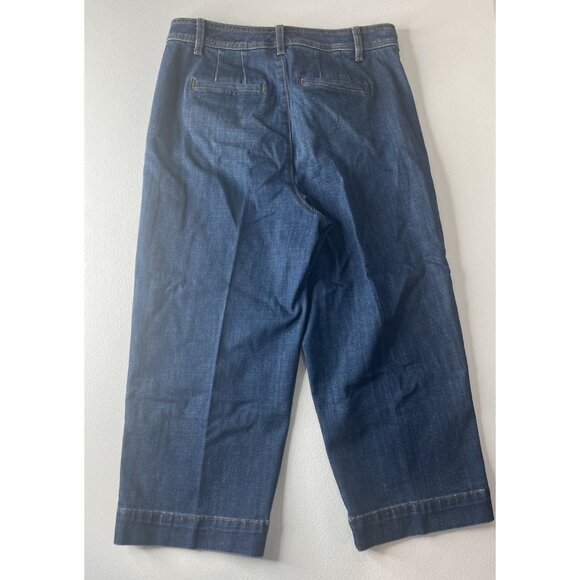 Talbots Flawless High Waist Wide Crop Jeans Denim Size 8P - Picture 7 of 8